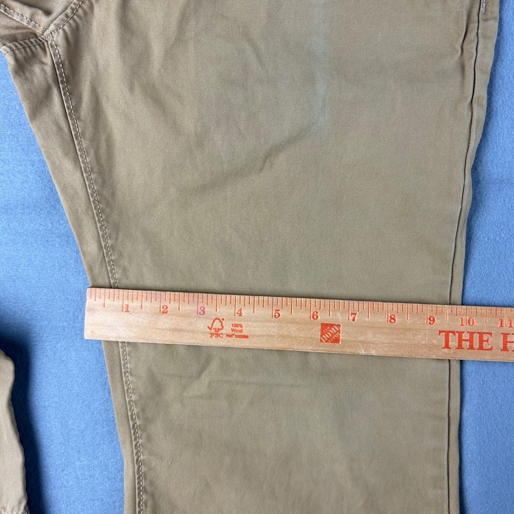 American Eagle Pants Mens 28x32 Khaki Tan Original Straight Chino Cotton 0122 - Picture 7 of 15
